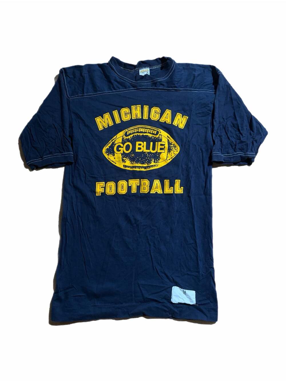 Vintage Sportswear Michigan Wolverines Go Blue Football T-Shirt